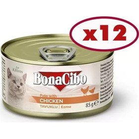 Resim Bonacibo Pate Tavuklu Yavru Kedi Maması 12 x 85 G 