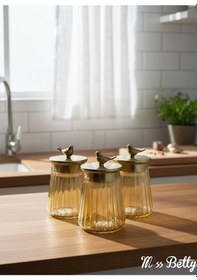 Resim Paradise Cam 3'lü Baharat Takımı Amber 