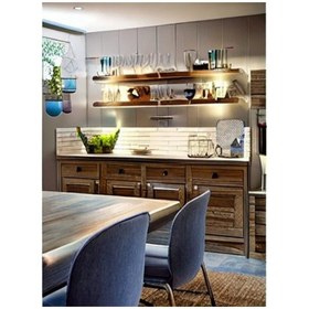 Resim Dekoratif Doğal Ahşap 2 Li Takım 145 X 10 X 4 Cm Gizli Aparatlı Raf Ahşap 