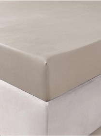 Resim Geniş Yataklara Uygun Saten Çarşaf Kaygan Dokulu, Modern Şıklık Sütlü Kahverengi 