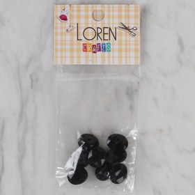 Resim Loren Crafts siyah 8 li düğme - 230 