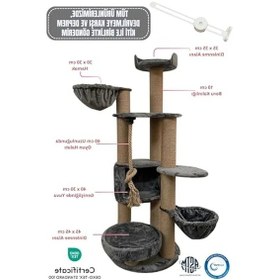 Resim Lüks Kedi Tırmalama Ve Dinlenme Ağacı, Modern Tasarım 