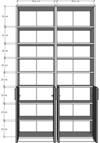 Resim Retro Taş Desen Kapaklı Kitaplık 