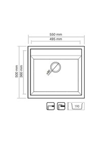 Resim Real Stone K004_A Real Eviye K Serisi Real Stone K004 Antrasit 