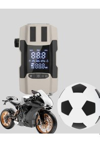 Resim 12.000 Mah Akü Takviye Powerbank Dahili Hava Pompalı Dijital Ekranlı 