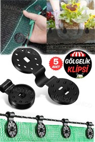 Resim Munico 5 Adet Yeniden Kullanılabilir Gölge Bezi Kilit Kavrama Klipsler: Sera Bahçe için Güvenilir Sabitleme 