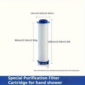 Resim Duş Filtresi Yedek Çekirdeği PPE PTFE Özel Filtre Silindir Bel Sprey Başlığı Kore Su Arıtma Kir Temizleme Duş Filtre Çekirdeği 