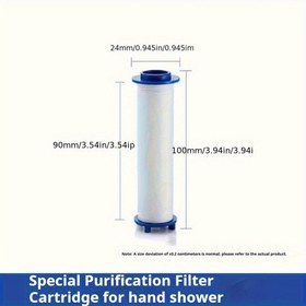 Resim Duş Filtresi Yedek Çekirdeği PPE PTFE Özel Filtre Silindir Bel Sprey Başlığı Kore Su Arıtma Kir Temizleme Duş Filtre Çekirdeği 