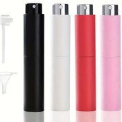 Resim 1 adet/4 adet 10ml Yeniden Doldurulabilir Seyahat Parfüm Atomizer Sprey Şişesi Huni ile - Taşınabilir Mini Boyut, 4 Renk (Siyah/Beyaz/Kırmızı/Pembe), Kadınlar, Anne, Hediyeler için Kompakt & Hafif, Parfüm Seyahat Yeniden Doldurulabilir, Şık Tasarım, Dayanıklı Plastik, Parfümler için Atomizer, Parfümler için Flakonlar, Parfüm Spreyi, Yeniden Doldurulabilir Sprey Şişeler, Seyahat Aksesuarı, Seyahat Gereci, El Dezenfektanı Spreyi, Saç Su Spreyi, Saç Spreyi Buharlayıcı, Parfüm Flakonu 