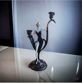 Resim Şamdan Dansçı Heykeli El Yapımı Dekoratif Mumluk ve Benzersiz 