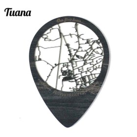 Resim Kişiselleştirilmiş Sokak Haritası - İki Katmanlı - Pin Şekilli - 20 x 28 cm / Tuana 