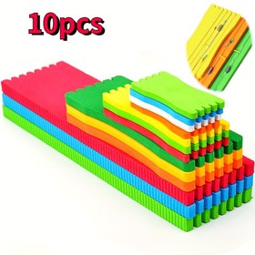 Resim 10 adet Renkli EVA Köpük Sıkma Panelleri - Yumuşak, Hasar Vermez, Balıkçılık ve El Sanatları için İdeal (Rastgele Renk Seçimi), El Sanatları Aksesuarları|Renkli Köpük Panelleri|Yumuşak Dokulu 