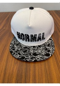 Resim Normal Nakışlı Hiphop Snapback Rapper Basket Unisex Cap Şapka Beyaz 