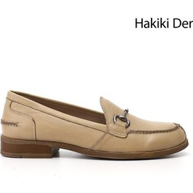 Resim Gönderi R Kadın Tokalı Hakiki Deri Loafer Ayakkabı Gdza134m0416 Bej 