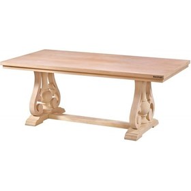 Resim Masifart Agrippi 240 Lık İnci Dikdörtgen Masa Cilasız Ham Ham 