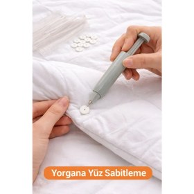 Resim Yorgan Kılıfı ve Çarşaf Tutucu Sabitleyici Düğme Kiti 