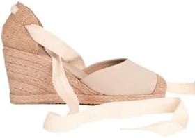 Resim Gerçek Elişi Ipli Dolgu Topuk Keten Espadril Handmade IPLI1000 