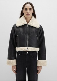 Resim Mavi - Siyah Suni Deri Ceket 1110462-900 Siyah 