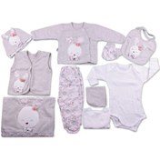 Resim Kız Bebek Layette 10 Lu Hastane Çıkışı Gri 