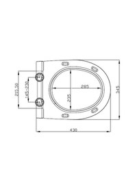 Resim Isvea R80 Duroplast Klozet Kapağı Yavaş Kapanan 