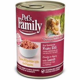 Resim Pets Family Konserve Yavru Köpek Kuzu Etli 400g 