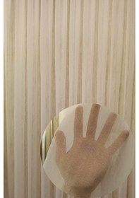 Resim Gold Bambu Ekru Tül Perde Sık Pile 1x3 