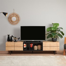 Resim Just Home Monaco Tv Ünitesi - Safir Meşe / Siyah 