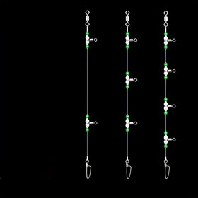 Resim 1 Grup Balıkçılık Takımı Gece Parlayan Boncuklu Döner Bağlantı Yumuşak Oltalar Pesca Lure İpleri Kancaları 