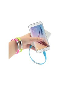 Resim Bileklik Şeklinde Micro Usb Şarj Ve Data Kablo (533632819)-Mavi 