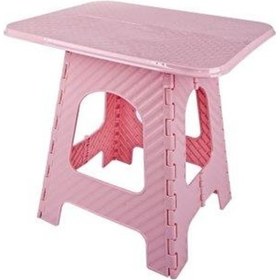 Resim Omnipazar Srl-2007 Plastik Katlanır Sehpa Piknik Oyun Masası No 3 Pembe 