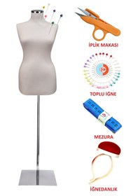 Resim Manken İstanbul Dikiş Setli Sünger Iğne Batabilen 40 Beden Terzi Mankeni Prova Mankeni 