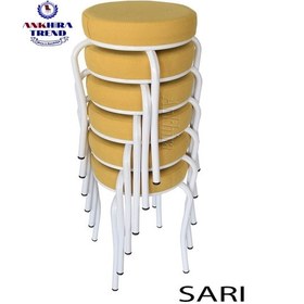 Resim Tabure (Beyaz Ayaklı) ((6 Adet)-Mutfak Balkon Tabur... 