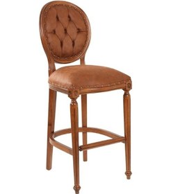 Resim Madalyon Bar Sandalyesi Ceviz 