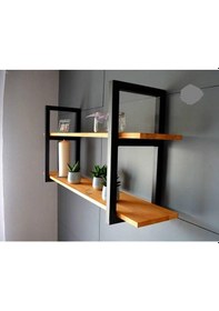 Resim Umutpark Metal Ahşap Duvar Raf. 