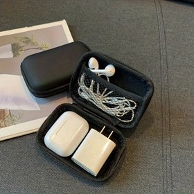 Resim 1 Adet Mini EVA Elektronik Organizatörü - Telefon Şarj Aleti, Kablolar ve Kulaklık İçin Kompakt Seyahat Çantası 