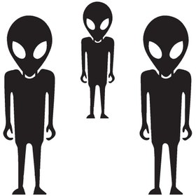 Resim Genel Markalar Uzaylı Aile Temalı (Oto-Motor-Laptop-Duvar-Dekor) 10 x 10 Cm 