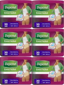 Resim Depend Emici Külot Kadın Hasta Extra Büyük XL 6 x 30'Lu 
