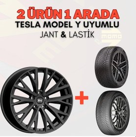 Resim Tesla Y Uy.1289 19"Jant 4 Ad + Momo 255/45r19 Kış Lastiği 4 Adet 2025 