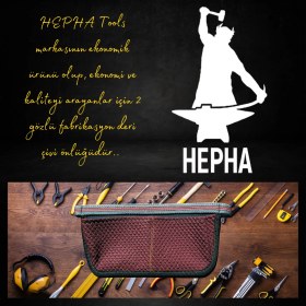 Resim HEPHA Tools 'HEPHA Tools' Ekonomik 2 Göz Fabrikasyon Deri Çivi Önlüğü (Ta-05) 