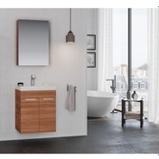 Resim Orka Enez 65 Cm Mdf Teak Banyo Dolabı Takımı Diğer 