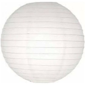 Resim Dekoratif Çin Feneri Kağıt Lamba - Beyaz Renkli 