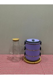 Resim YAZICI Freshbox Sefer Tası Paslanmaz Çelik ve Bambu Set Yağdanlık SET 