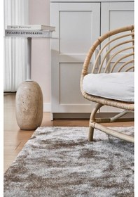 Resim Apex Halı Pudra Peluş Dokulu Kaydırmaz Dekoratif Halı Vizon 