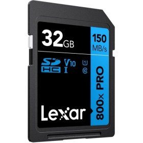Resim Lexar 800X Pro 32GB SDHC Hafıza Kartı 150MB/s UHS-I V10 Suya Dayanıklı Performans 