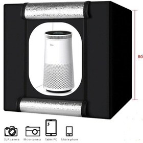 Resim Deyatech 80 x 80 CM Katlanabilir Ledli Pro Ürün Çekim Çadırı 