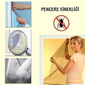 Resim Büro Ev Ofis Hijyeni İçin Haşere Önler Tek Kanat Cam Pencere Kapı Sinekliği 