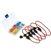 Resim Hombey 5 Adet 12 Awg Sigorta Kutusu + 120 Adet Blok Sigorta 5a-30a , 12v Araba-tır-motosiklet İçin Dayanıklı Suya Dayanıklı 