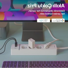 Resim markentegra Akıllı Çoklu Priz - 7in1 Wi-Fi Uyumluluğu ile 