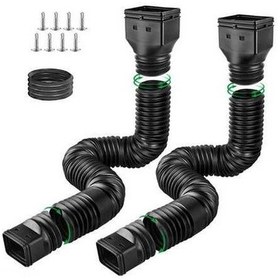 Resim Fortunelane Ev Damla Suyu Akıtıcı: Pe Kalınlaşmış Şelale Borusu, Yağmur Suyu Taşıyıcı - Eski Model, 2 Kutu Siyah 