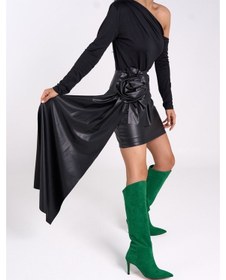 Resim Kyla Kadın Yeşil Topuklu Süet Çizme Yeşil 